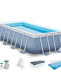 Intex Rectangular Prism Frame Pool Set 16ft x 8ft x 42in Multicolor