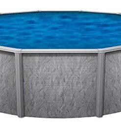 Generic Above Ground Swimming Pool 24-Foot Round Southport GLX 52-Inch Wall Height Blue Grey