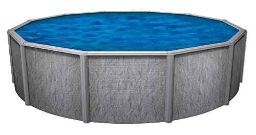 Generic Above Ground Swimming Pool 24-Foot Round Southport GLX 52-Inch Wall Height Blue Grey