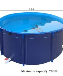 Alternative view of WANLIAN Pool Above Ground Canvas Fish Pond Circular Thickening Blue