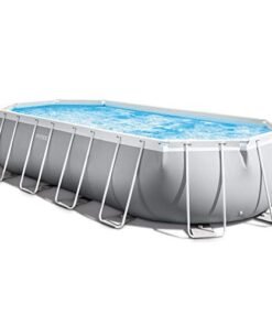 Alternative view of Intex Prism Frame Oval Swimming Pool Set Gray