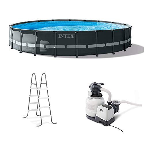 Intex Ultra XTR Deluxe Above Ground Swimming Pool Set Gray - Image 9