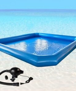 TECHTONGDA Inflatable Pool with 110V Blower, Large 26.2ft for Backyard Blue