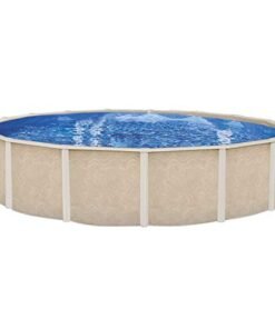 Embassy Pool Co Fiesta Key 15 Foot x 52 Inch Round Swimming Pool Package Gray