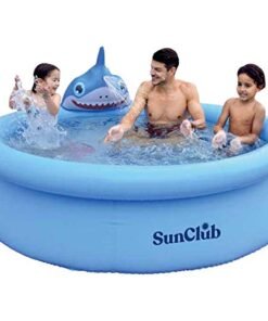 Inflatable Kiddie Pool 3D Shark Float 60"x16