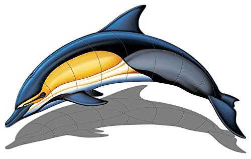 Custom Mosaics, Inc. Common Dolphin Porcelain Pool Mosaic 42" x 26 - Image 2