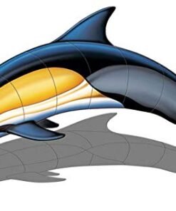 Custom Mosaics, Inc. Common Dolphin Porcelain Pool Mosaic 42" x 26