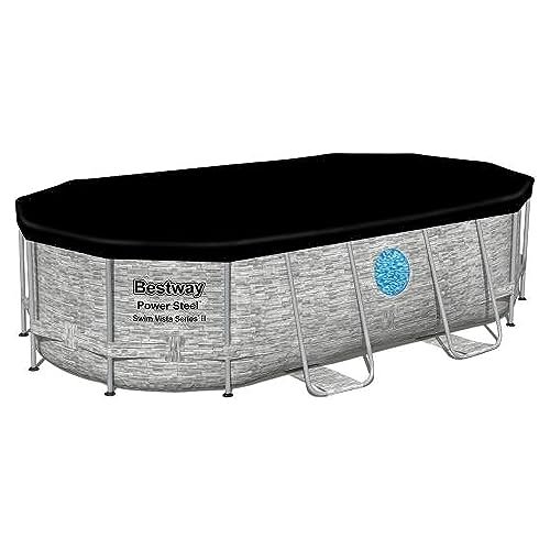Bestway Power Steel Swim Vista Series II Above Ground Swimming Pool Gray - Image 3