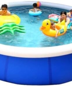 FFCJJDS Oversized Above Ground Inflatable Swimming Pool 15x4ft Blue