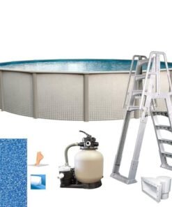 In The Swim 12' Round Above Ground Pool Freestyle Package Multi-Colored