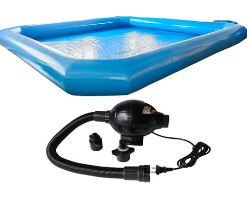 LGXEnzhuo Oversized Inflatable Swimming Pool with Blower Blue (Large) - Image 3