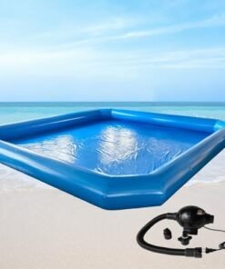 TECHTONGDA Large Inflatable Pool with 110V Blower Blue