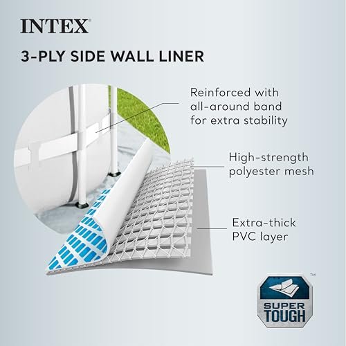 Intex Prism Frame Above Ground Pool Set with Accessories Blue - Image 4