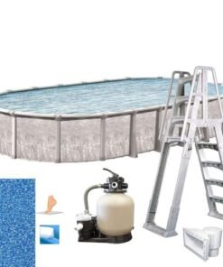 In The Swim Oval Above Ground Swimming Pool Marina Package Multi-Colored