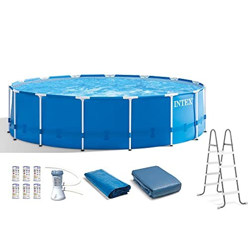 Intex Metal Frame Swimming Pool Set Blue - Image 2