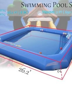 Alternative view of INTSUPERMAI Blue Inflatable Above Ground Pool 26.2x26.2x2ft with 110V Blower