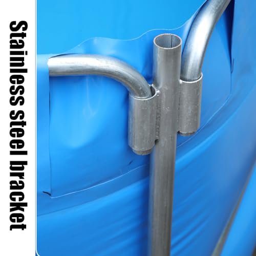 Sermair Blue Canvas Pool Folding Plastic Swimming Pool Multi-Functional Water Storage Tank 157x47 Inch - Image 5