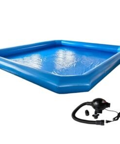 LGXEnzhuo Oversized Inflatable Swimming Pool with Blower Blue (Large)