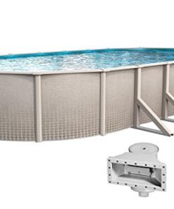 Wilbar 15x24 Oval Impressions Above-Ground Swimming Pool Blue
