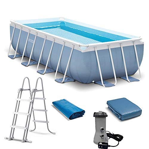 Intex Rectangular Prism Frame Pool Set 16ft x 8ft x 42in Multicolor - Image 6