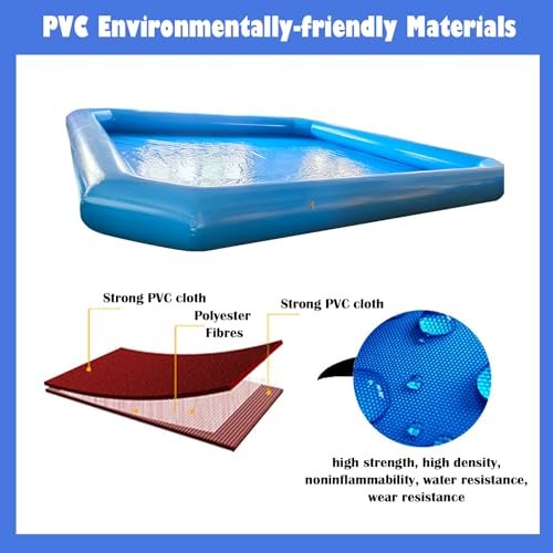 EQCOTWEA Inflatable Pool with 110V Pump, 26.2x26.2x2ft Large Blue - Image 3