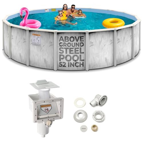 Shop Square 24 Ft x 52 Inch Steel Wall Above Ground Pool Silver