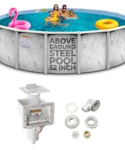 Shop Square 18 Ft x 52 Inch Steel Wall Above Ground Pool Silver