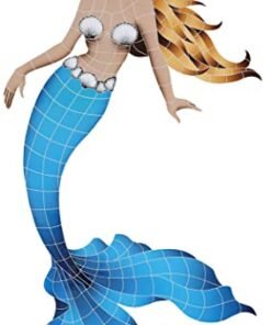 Artistry in Mosaics Mermaid Ceramic Swimming Pool Mosaic (60" x 34")