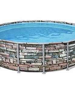 Bestway 56965E Power Steel 16' x 48" Set Above Ground Pool Stone
