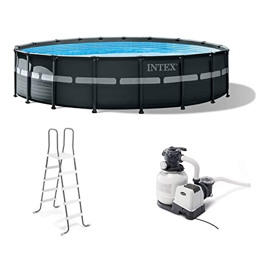 Intex Above-Ground Pool Set with Pump and Vacuum Gray - Image 2