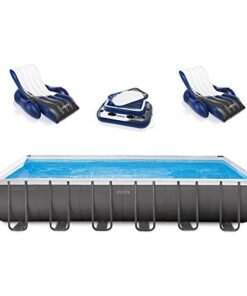 Intex Rectangular Ultra Frame Pool Set 24x12x52' Gray