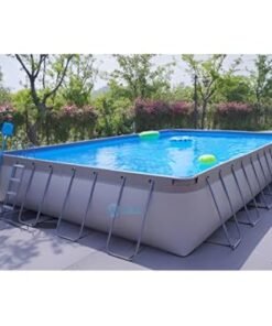 Alternative view of PoolZoom CaliFun Soft Sided Frame Pool Package with Pump and Filter Set, 10' x 18' Rectangle Gray