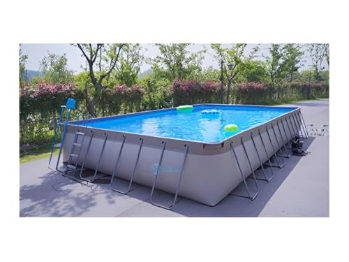PoolZoom CaliFun Soft Sided Frame Pool Package with Pump and Filter Set, 10' x 18' Rectangle Gray - Image 2