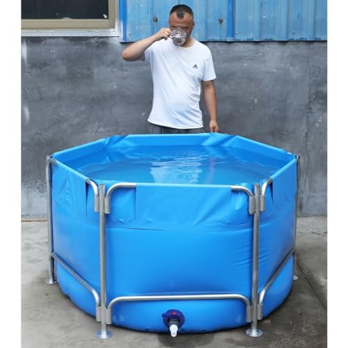 Sermair Canvas Folding Swimming Pool Multi-Functional Water Storage Tank Blue (XL) - Image 4
