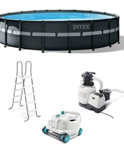Intex Above-Ground Pool Set with Pump and Vacuum Gray