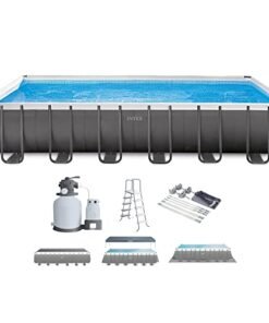 Intex Above Ground Swimming Pool Set Gray