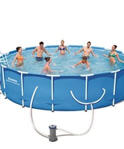 Bestway Steel Pro Above Ground Round Frame Pool Set 15ft x 42in Blue