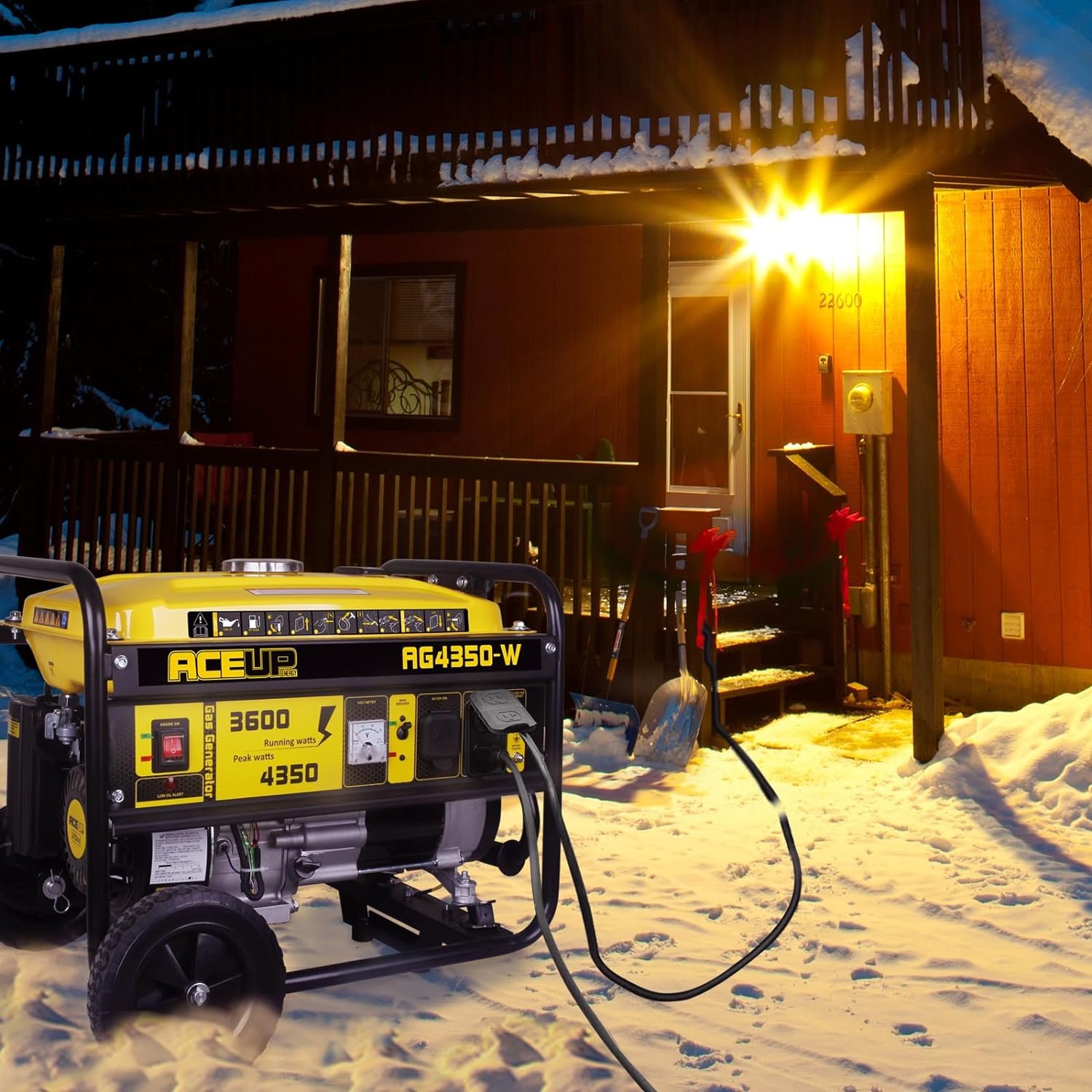 Aceup Energy AG4350W Portable Generator 3600/4350W Gas Powered 30A CARB with Wheel Kit New - Image 7