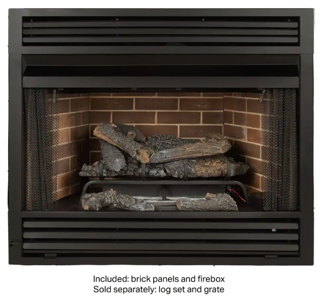 Pleasant Hearth Universal Circulating Zero Clearance 32 in. Ventless Dual Fuel Fireplace Insert New - Image 4