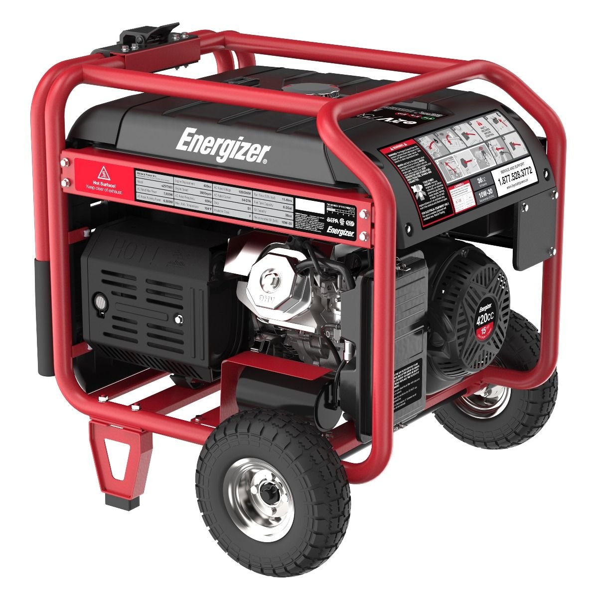 Energizer eZV7500 6500W/7500W EFI 50 Amp Electronic Fuel Injection Electric Start Inverter Generator Manufacturer RFB - Image 4