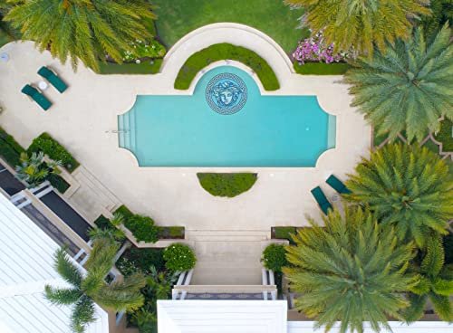 Artistry in Mosaics Glass Goddess Medallion Swimming Pool Mosaic Blue - Image 2