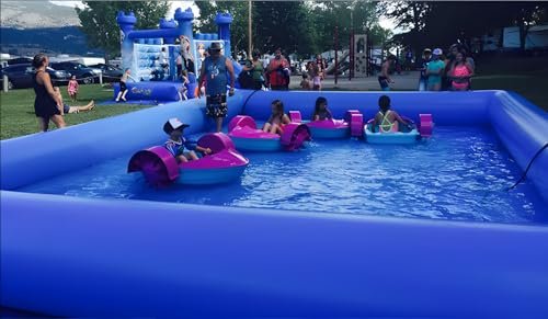 Banfluxion Inflatable Family Pool 315x315x26in with 800W Blowers Blue - Image 7