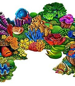Custom Mosaics, Inc. Coral Reef Porcelain Swimming Pool Mosaic (58" x 33")