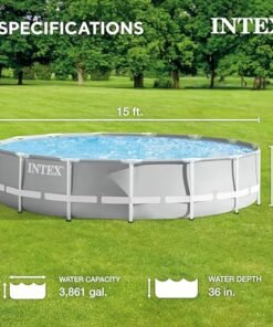 Alternative view of Intex Prism Frame Above Ground Pool Set with Accessories Blue