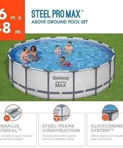 Alternative view of Bestway Steel Pro MAX 16ft Round Above Ground Pool Set Silver