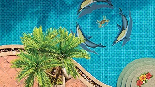 Custom Mosaics, Inc. Common Dolphin Porcelain Pool Mosaic 42" x 26 - Image 3