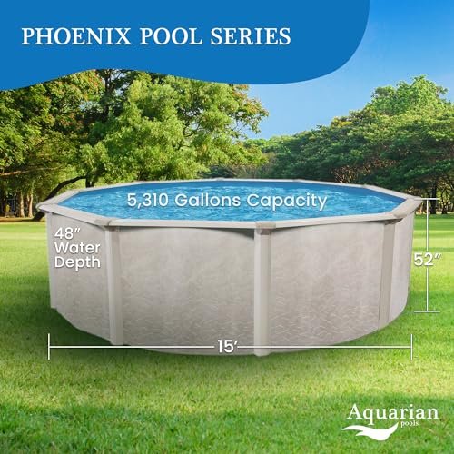 Aquarian Phoenix 15'x52" Steel Frame Above-Ground Pool Grey - Image 2