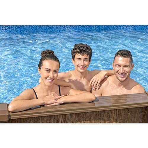 Bestway Hydrium 24' x 12' x 52" Oval Above Ground Swimming Pool Set Brown - Image 4