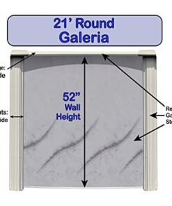 Alternative view of Wilbar Galeria 21'x52" Round Above-Ground Pool Kit Blue/Taupe