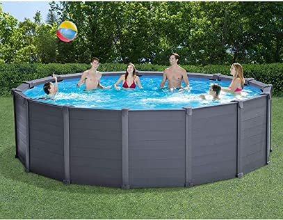 Detailing Connect Above Ground Swimming Pool Set w/Sand Filter Pump & Ladder Gray - Image 3
